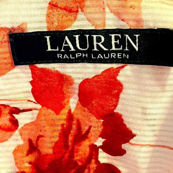 LAUREN RALPH LAUREN - Floral Pink Button Down Blouse. Size PXS - Picture 10 of 13